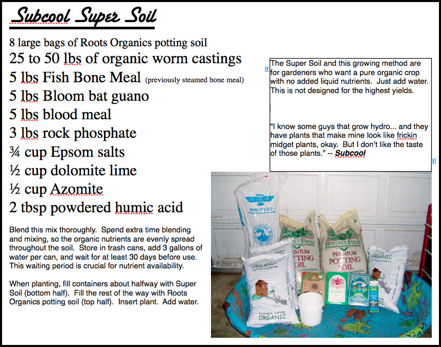 Subcool Super Soil Recipe 2018 Blog Dandk